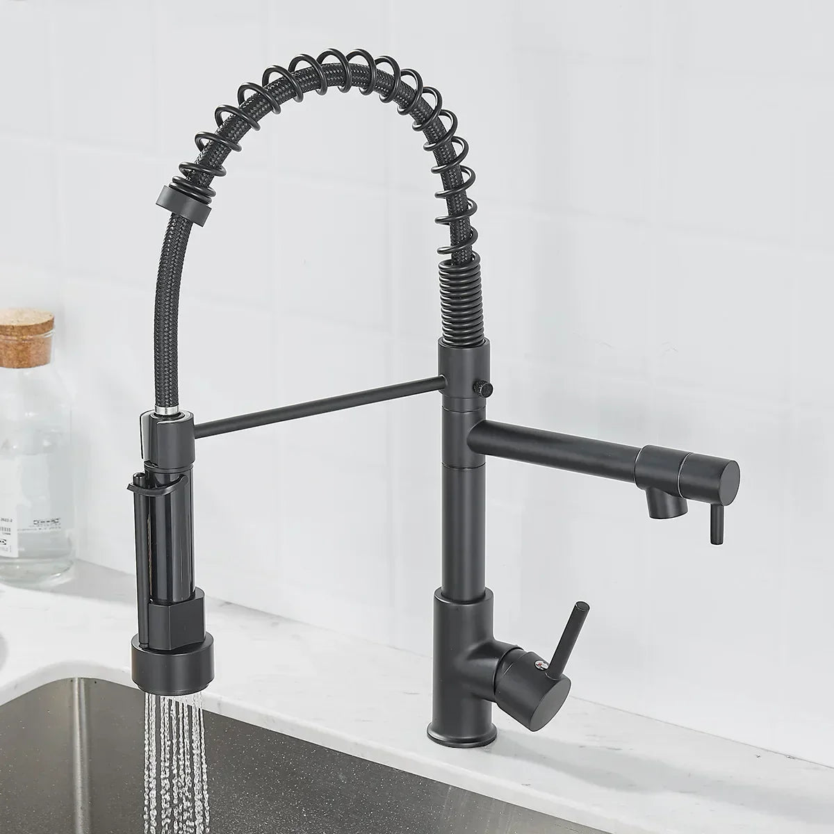 Faucet with Double Outlet – High-Quality Faucet for Flexible Washing, Easy Installation, Ideal for Modern Kitchens, Swiveling and Durable