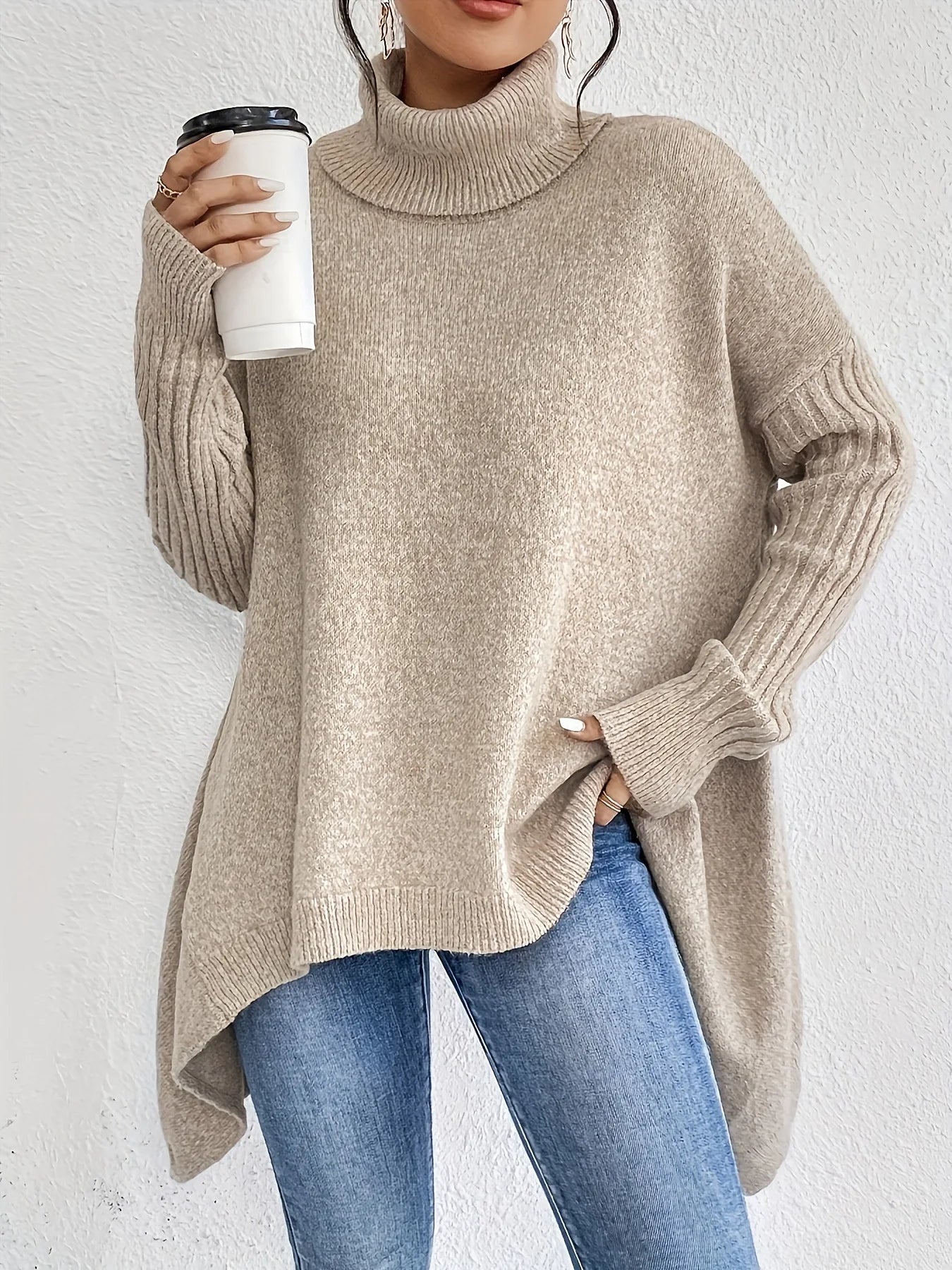 Women's Casual Knitted Sweater  | Turtleneck