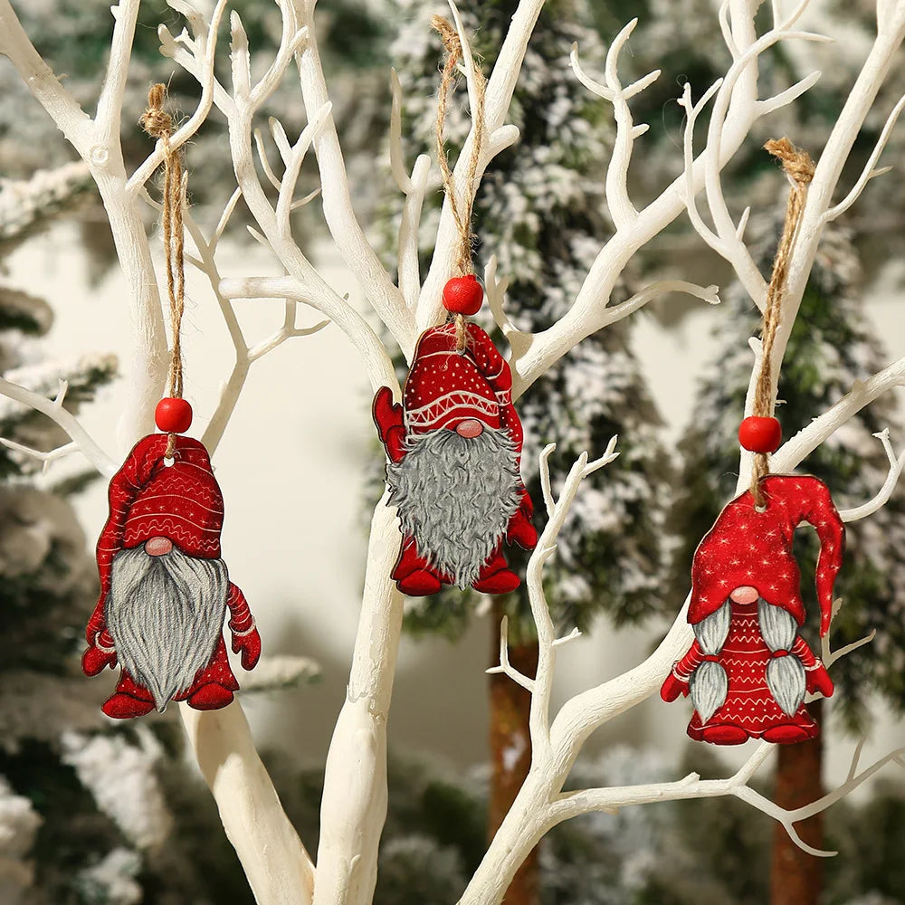 Christmas Wooden Ornaments – Festive Decor for Trees and Gift Wrapping