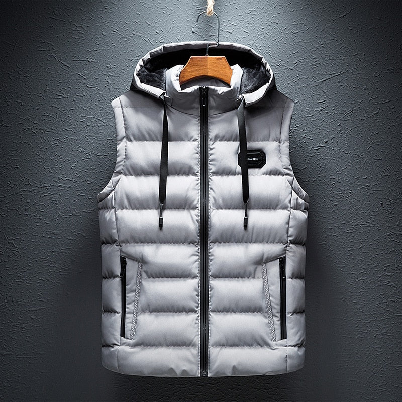 Men's Winter Puffer Vest | Hooded