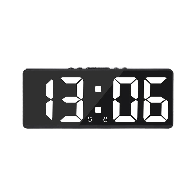 Digital LED Alarm Clock with Voice Recognition, Silent Night Mode, and Large Digital Display – Perfect for Bedroom and Office