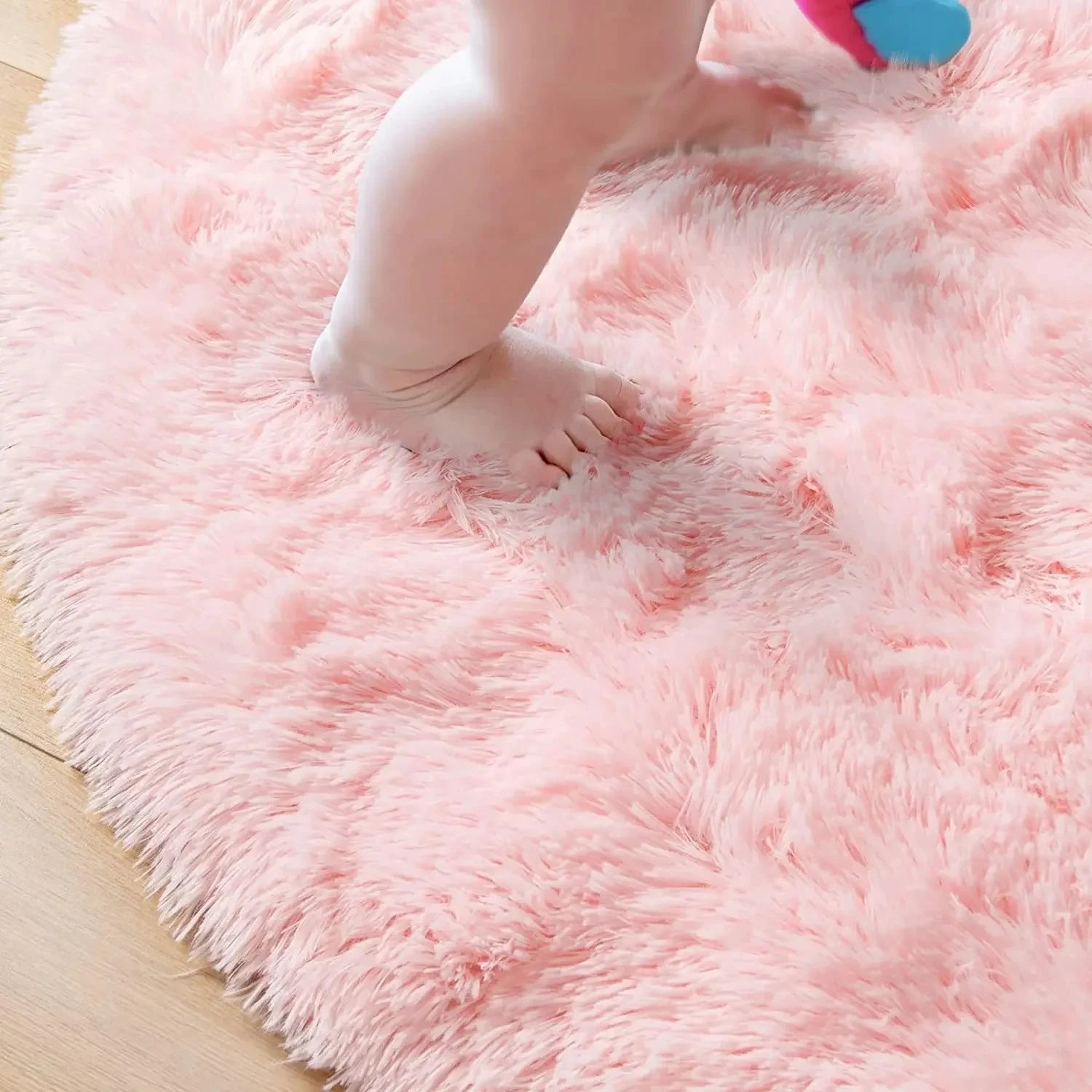 Soft Shaggy Round Living Room Rug