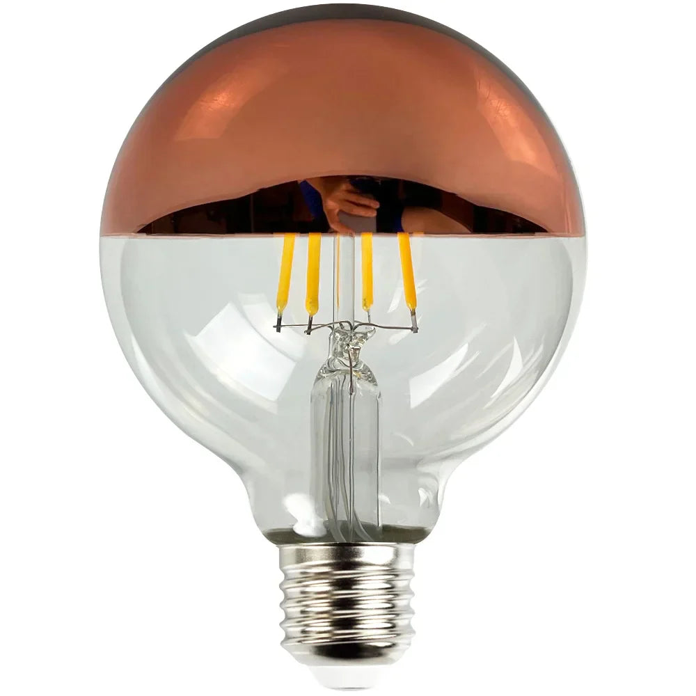 Vintage LED Bulb – Retro Table Lamp with Wooden Base