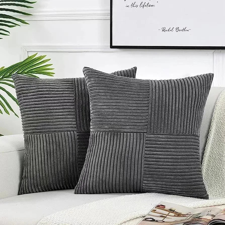 Soft Cord Pillow Cover for Sofa and Living Area – Decorative Cord Cushion Cover for a Cozy Home