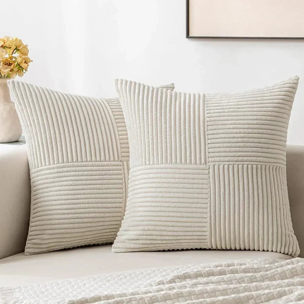 Soft Cord Pillow Cover for Sofa and Living Area – Decorative Cord Cushion Cover for a Cozy Home