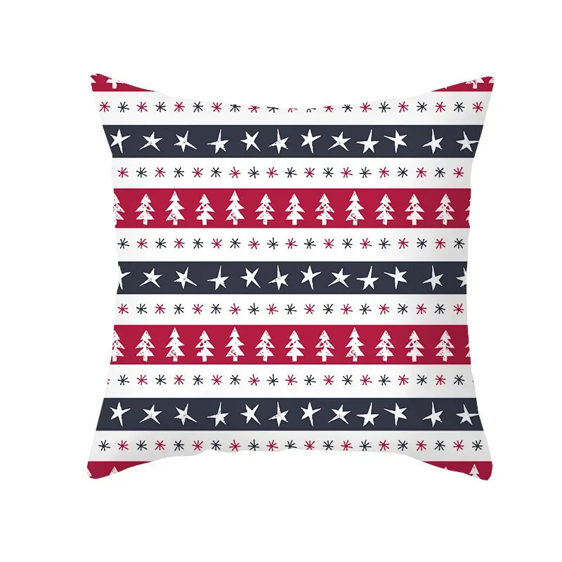 Christmas Cushion Covers Set – Elegant Christmas Decoration for Sofa and Living Room, Festive Cushion Covers 45x45 cm, High-Quality Cotton