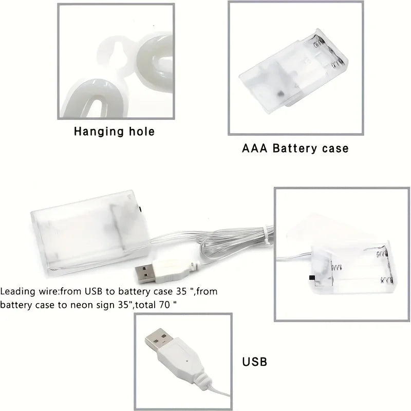 USB & Battery-Powered LED Neon Sign