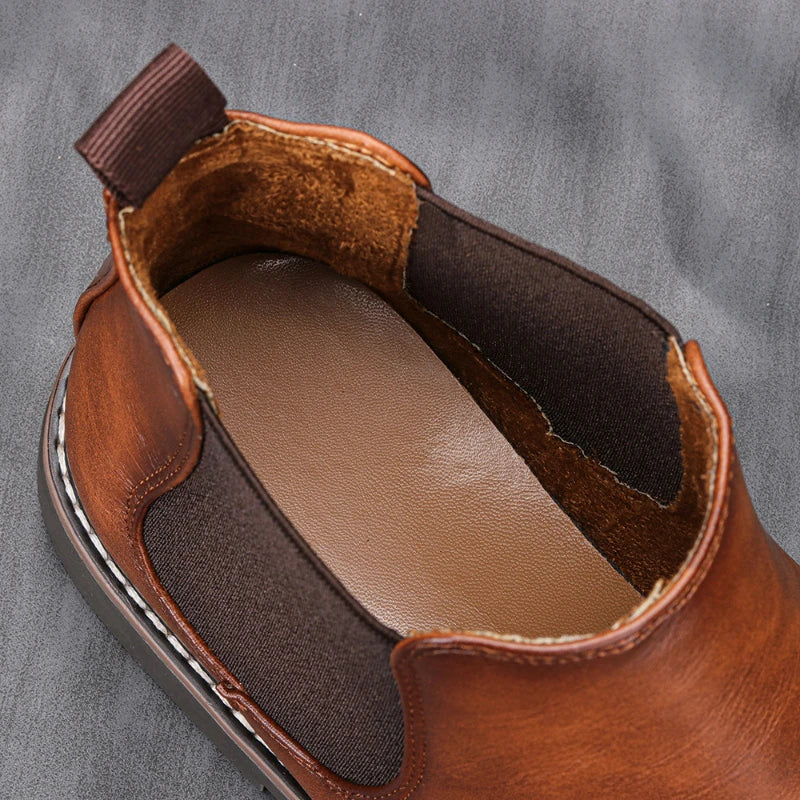 Men's Flat Chelsea Winter Boots | Pointed