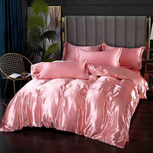 Satin Bedding Set – Soft, Shiny Bed Sheets for Comfort and Elegance, Ideal for Skin and Hair Care, Luxurious Sleep Experience Every Night