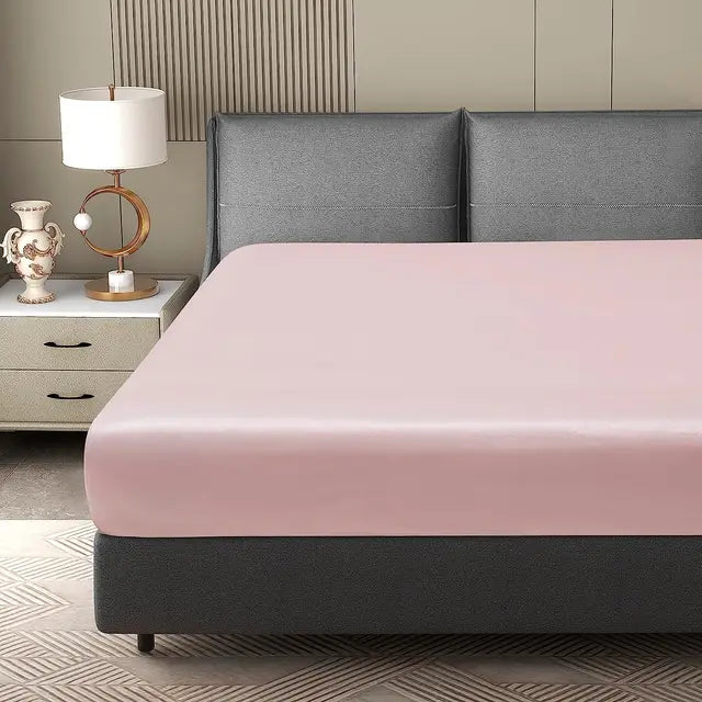 Luxurious Satin Mattress Topper – Silky, Soft Bed Sheet for Restful Sleep and Elegant Design, Ideal for Sensitive Skin and Hair Care