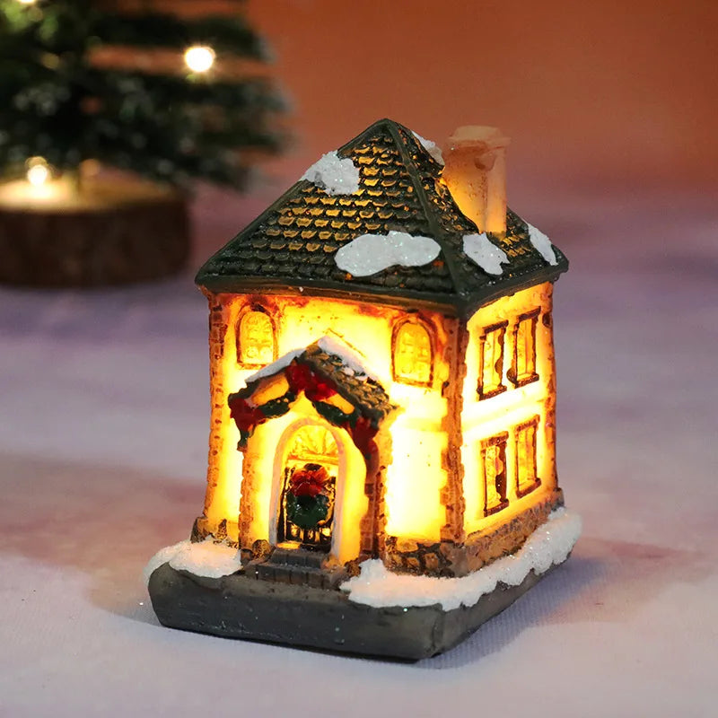 LED Illuminated Decorative House – Atmospheric Christmas Decoration for New Year's Eve and New Year