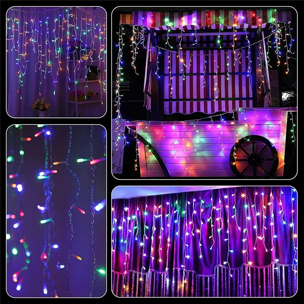 Colourful LED String Lights for Outdoors – Christmas Lighting and Festive Decoration for Home and Garden