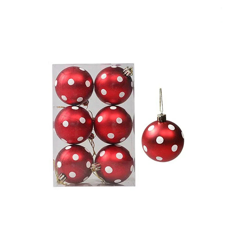 Elegant Snowflake Christmas Baubles Set – High-Quality Christmas Ornaments in Red, White, and Gold, Perfect for Festive Tree Decoration at Christmas