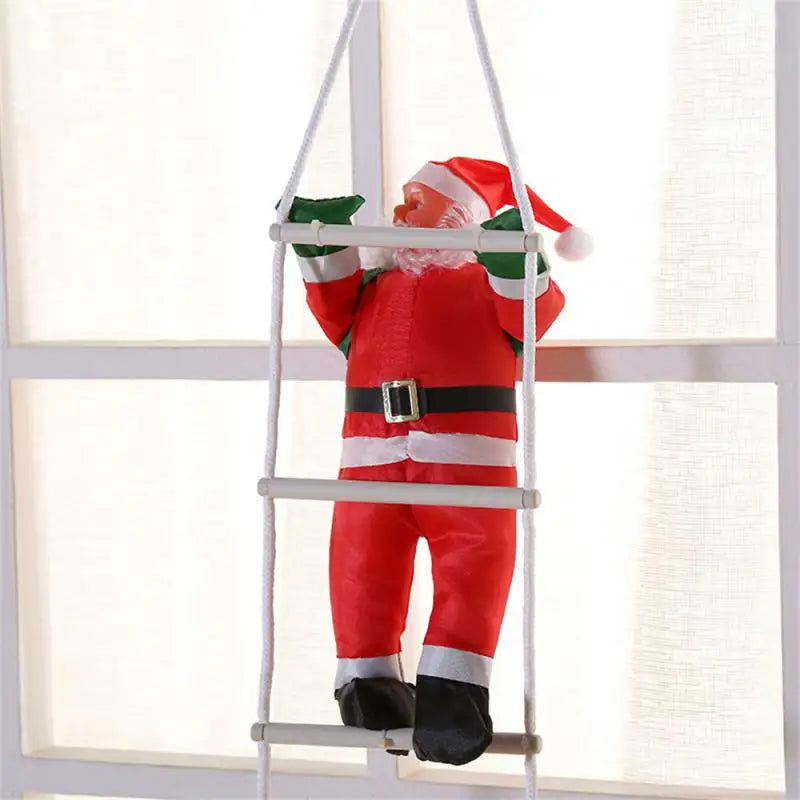 Climbing Santa Decoration Figure for Hanging – Festive Window Decoration for Christmas, Hanging Christmas Decor for Living Room and Windows