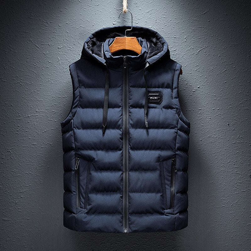Men's Winter Puffer Vest | Hooded