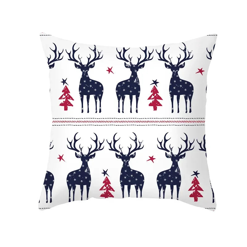 Christmas Cushion Covers Set – Elegant Christmas Decoration for Sofa and Living Room, Festive Cushion Covers 45x45 cm, High-Quality Cotton