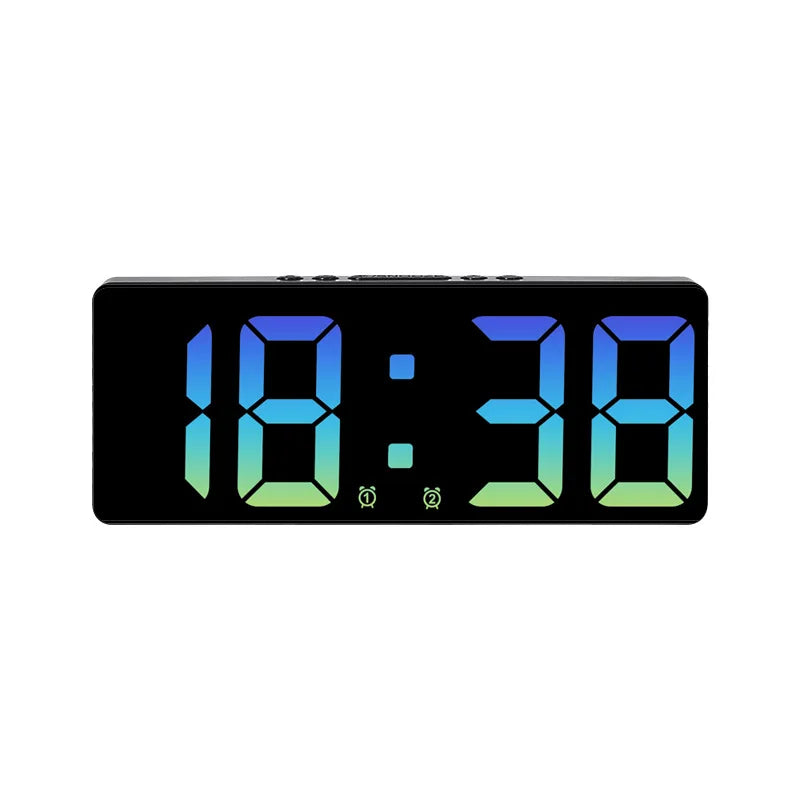 Digital LED Alarm Clock with Voice Recognition, Silent Night Mode, and Large Digital Display – Perfect for Bedroom and Office