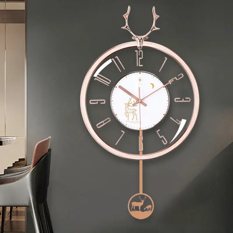 Luxurious Silent Wall Clock – Modern Design with Large Dial for Living Room