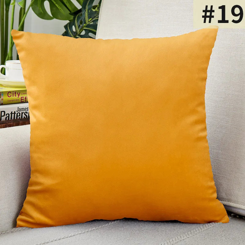 Simple Velvet Cushion Cover – Stylish Pillowcase for Living and Bedroom Decoration