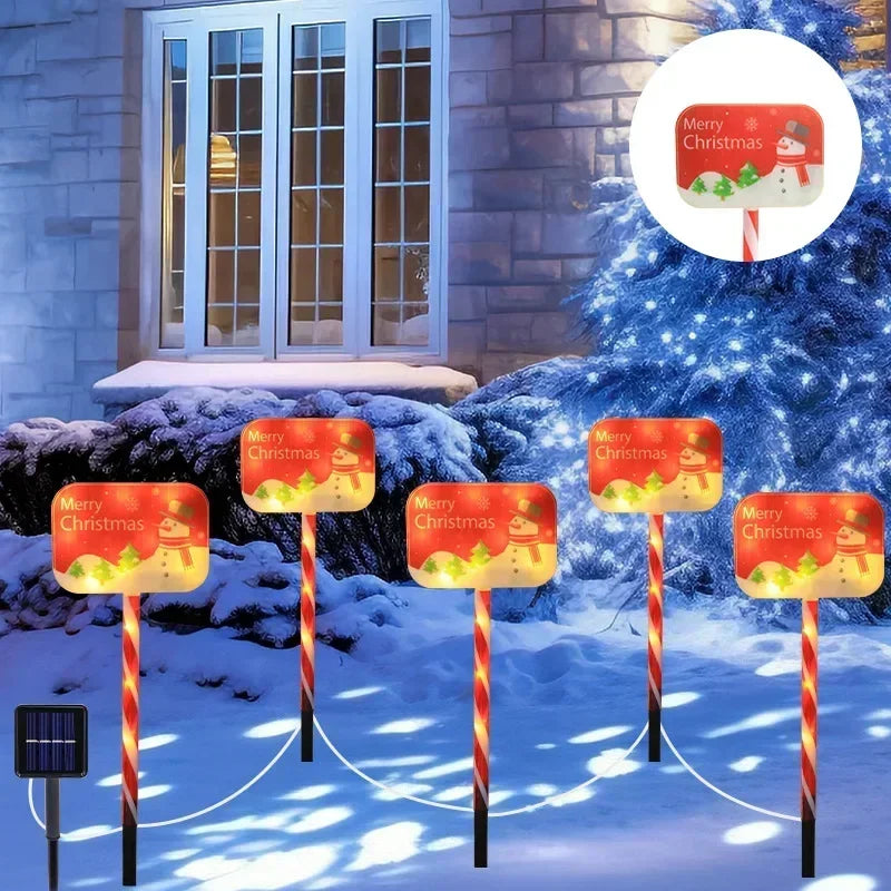 Waterproof Christmas Garden Lights – LED Candy Cane Lights for Outdoor Decoration