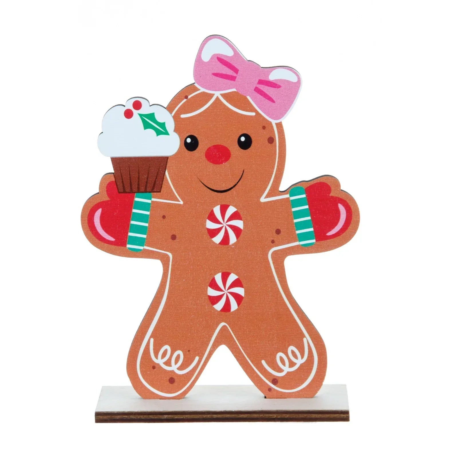 Christmas Decoration Gingerbread Man – Wooden Ornament for Festive Decor