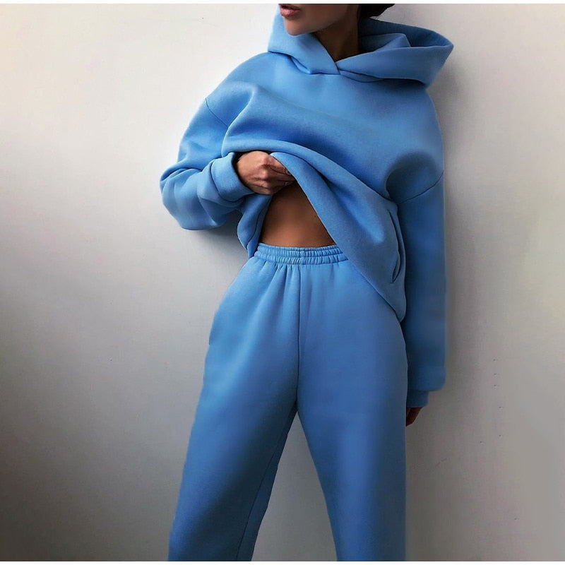 Women's Two Piece Tracksuit Set | Hooded