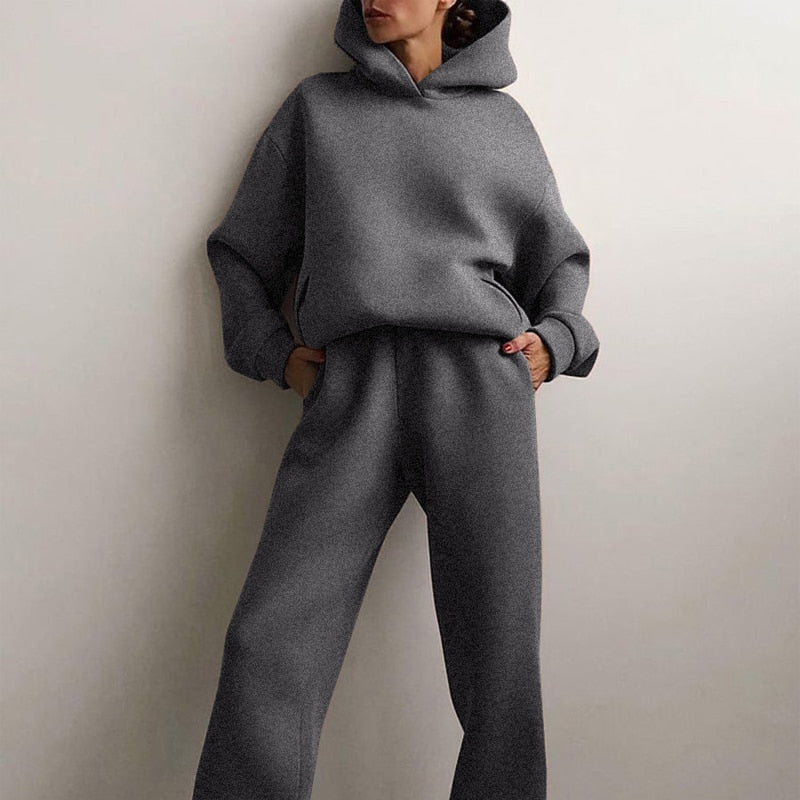 Women's Two Piece Tracksuit Set | Hooded