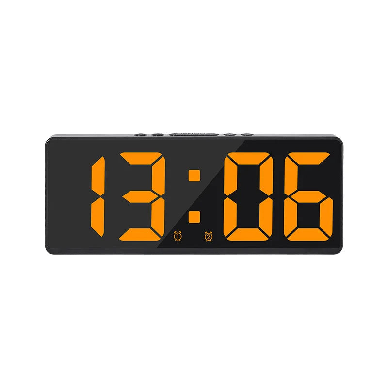 Digital LED Alarm Clock with Voice Recognition, Silent Night Mode, and Large Digital Display – Perfect for Bedroom and Office