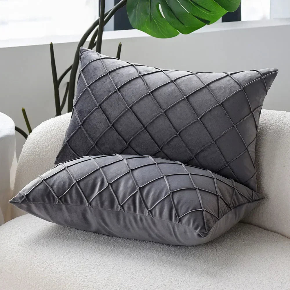 Gray Cushion Cover in Nordic Style – Soft Decorative Pillowcase for Sofa and Living Room