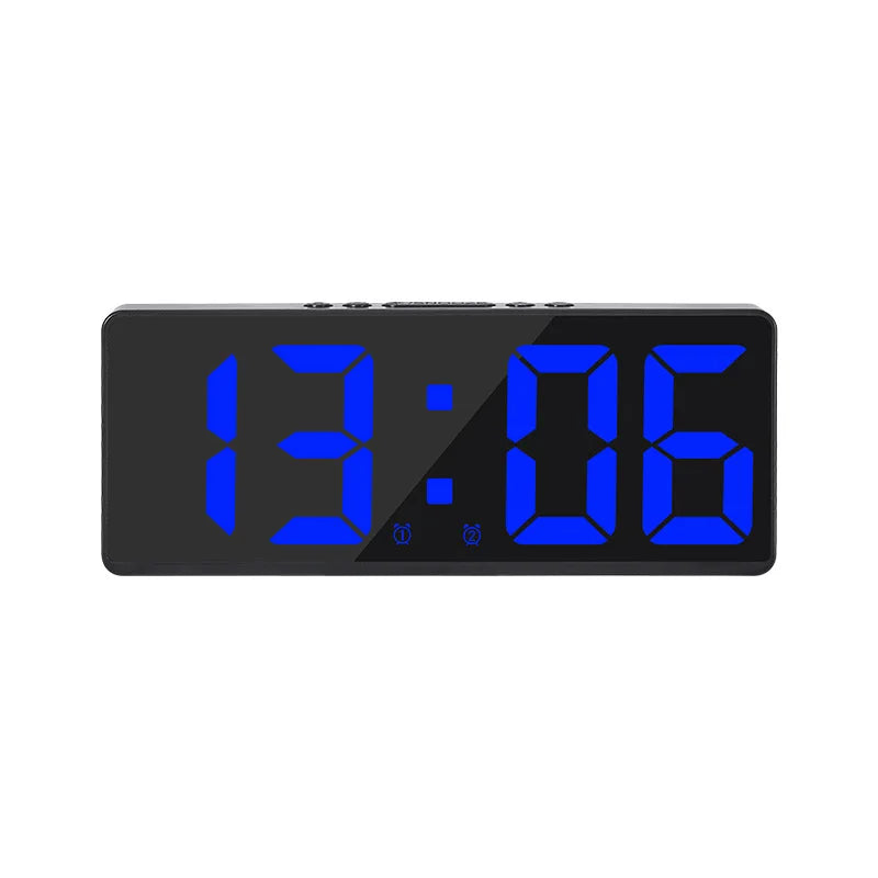 Digital LED Alarm Clock with Voice Recognition, Silent Night Mode, and Large Digital Display – Perfect for Bedroom and Office