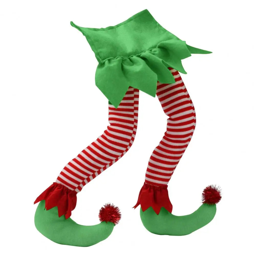 Funny Elf Legs Christmas Decoration – Fabric Legs for the Christmas Tree, Elf Leg Decor for Festive Tree Decoration and Humorous Christmas Atmosphere