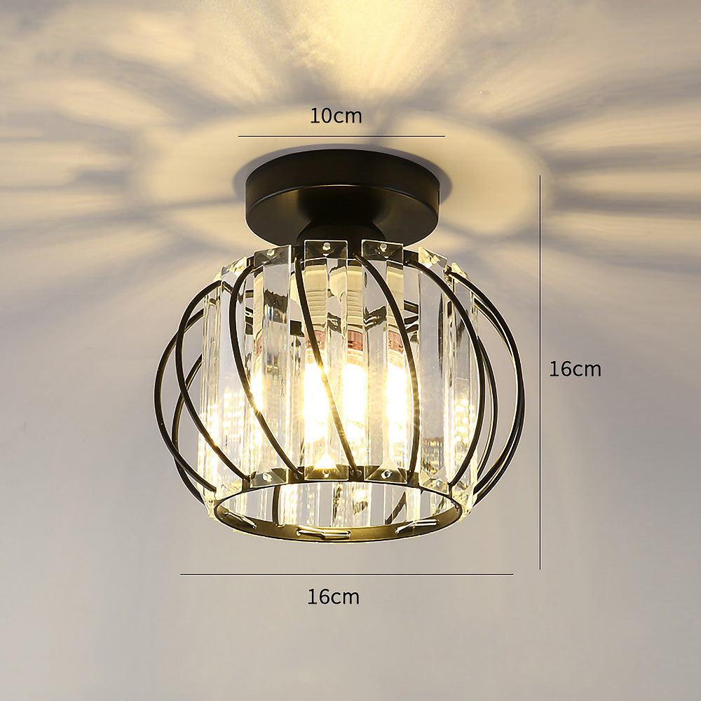Set of 2 Modern Glass Ceiling Corridor Lights