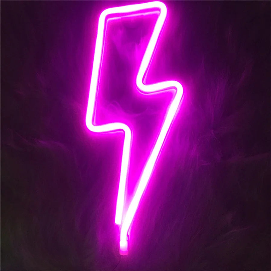 Neon Lightning LED Wall Light