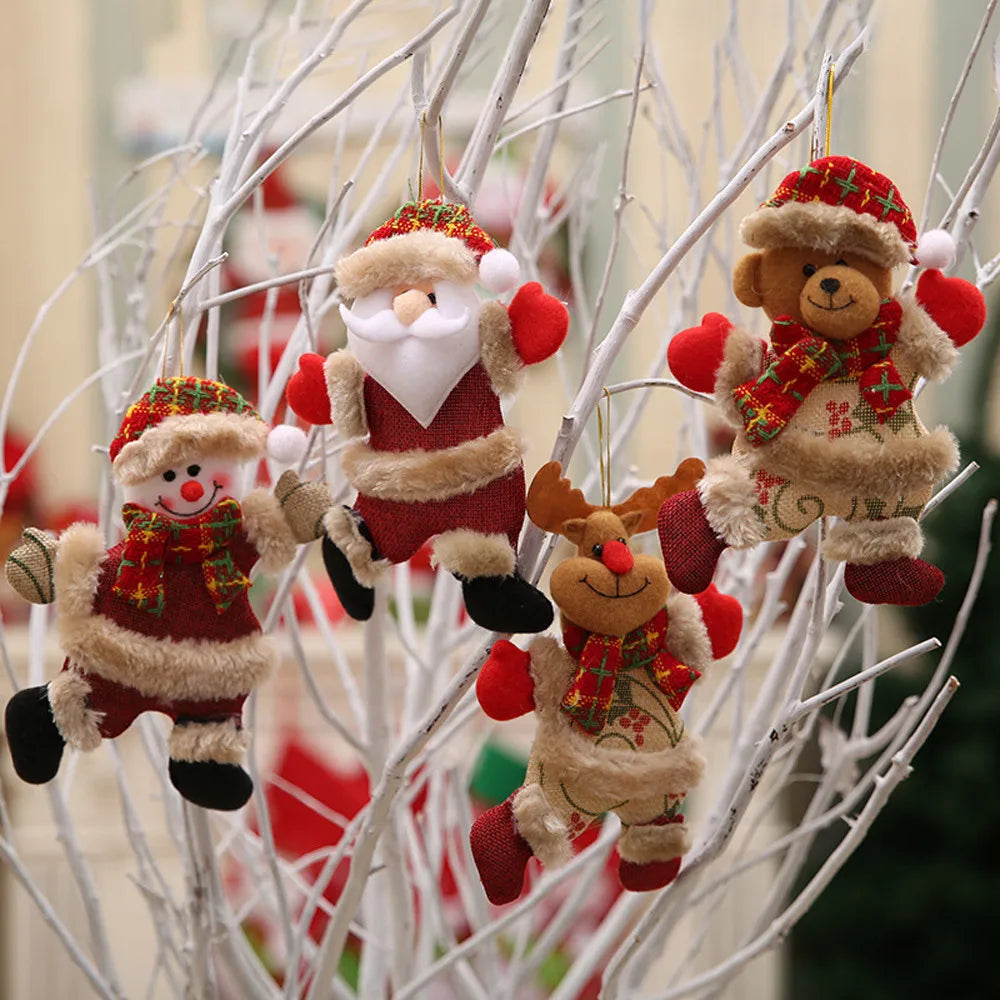 Christmas Tree Ornament Set – Christmas Decoration with Santa Claus, Reindeer, and Snowman