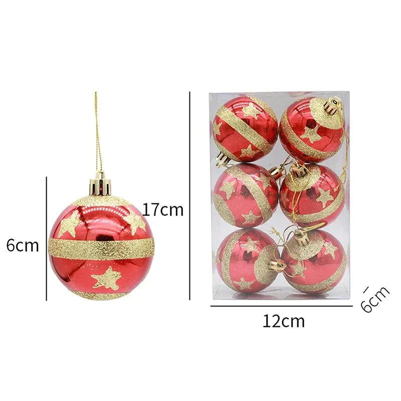 Elegant Snowflake Christmas Baubles Set – High-Quality Christmas Ornaments in Red, White, and Gold, Perfect for Festive Tree Decoration at Christmas