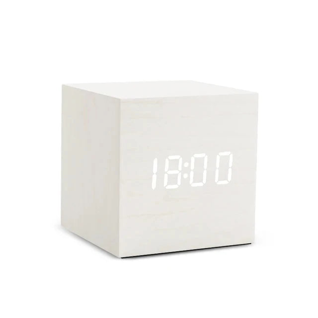 Wooden LED Alarm Clock with Temperature Display, Digital Time Display, and Minimalist Design – Perfect for Bedroom and Office