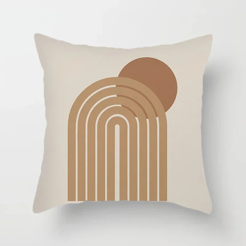 Decorative Pillow Cover with Abstract Line Art Pattern for Living Room and Bedroom – Modern Design