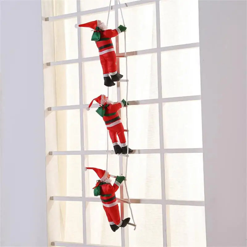 Climbing Santa Decoration Figure for Hanging – Festive Window Decoration for Christmas, Hanging Christmas Decor for Living Room and Windows