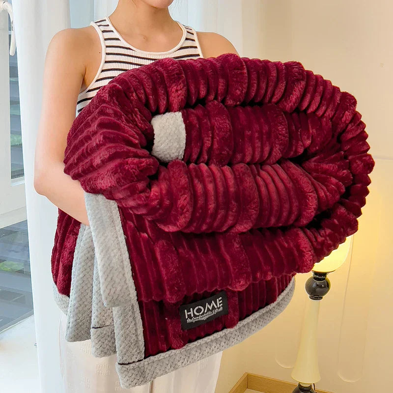 Soft Wool Blanket – Cozy Throw for Home, Ideal for Sofa and Bed, Warm Blanket for Cold Winter Days and Cozy Evenings