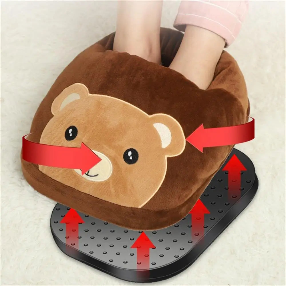 Electric Heating Pad with Bear Design – Washable, Soft Heating Cushion for Hands and Feet, Perfect for Home and Office