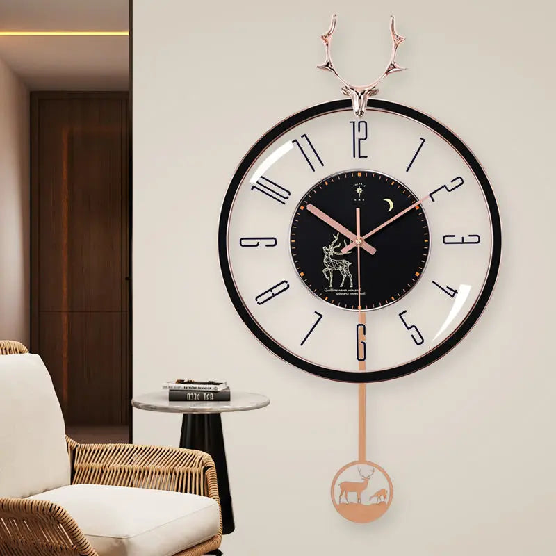 Luxurious Silent Wall Clock – Modern Design with Large Dial for Living Room