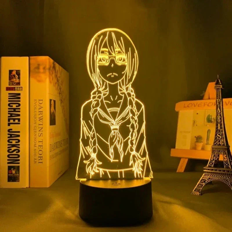 3D Anime LED Lamp - Dimmable, Night Light for Desk and Room, Otaku Decor