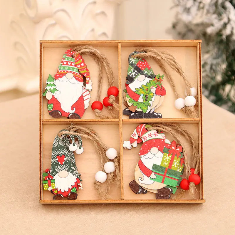 Christmas Wooden Ornaments – Festive Decor for Trees and Gift Wrapping