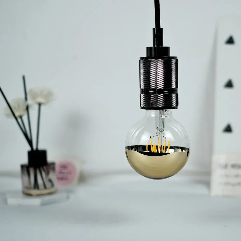 Vintage LED Bulb – Retro Table Lamp with Wooden Base