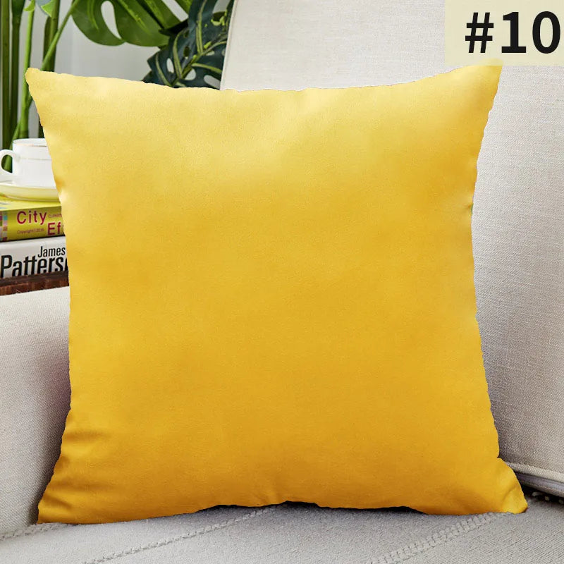 Simple Velvet Cushion Cover – Stylish Pillowcase for Living and Bedroom Decoration