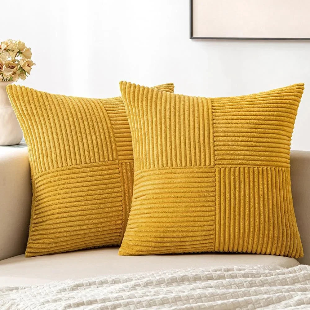 Soft Cord Pillow Cover for Sofa and Living Area – Decorative Cord Cushion Cover for a Cozy Home