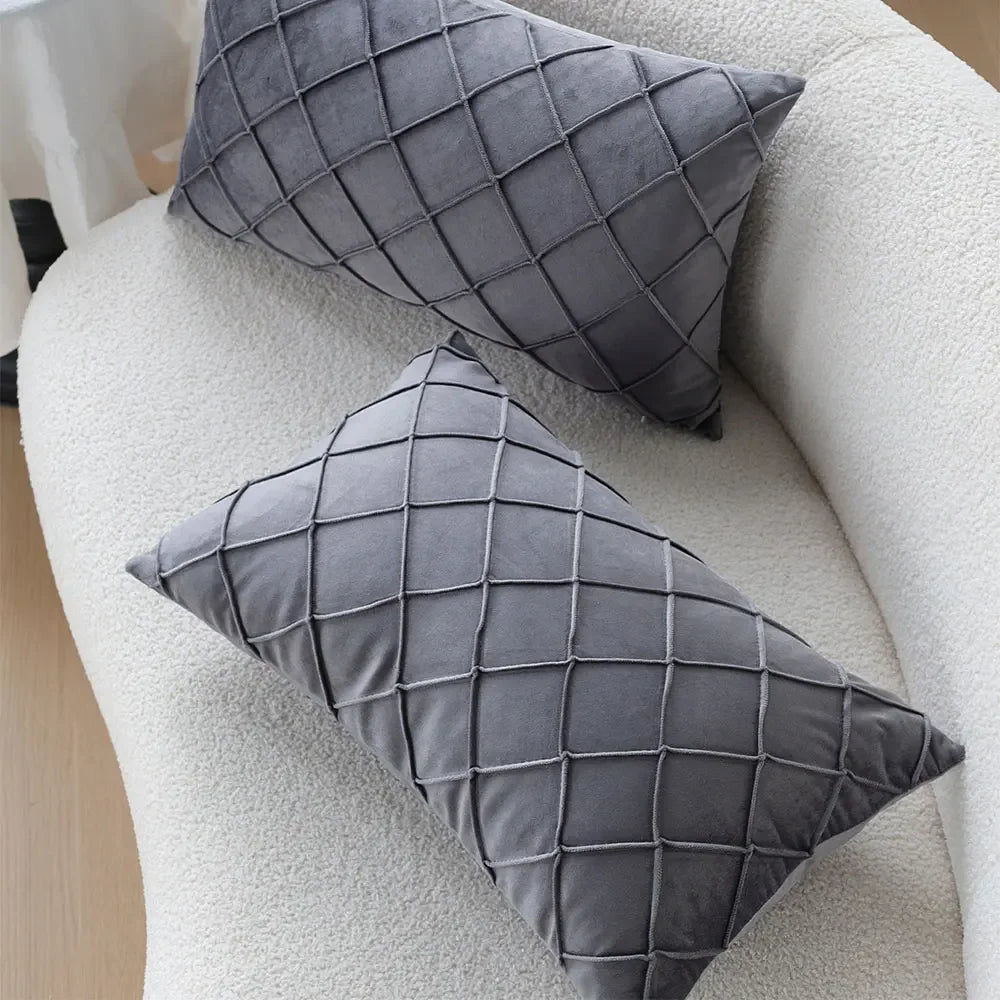 Gray Cushion Cover in Nordic Style – Soft Decorative Pillowcase for Sofa and Living Room