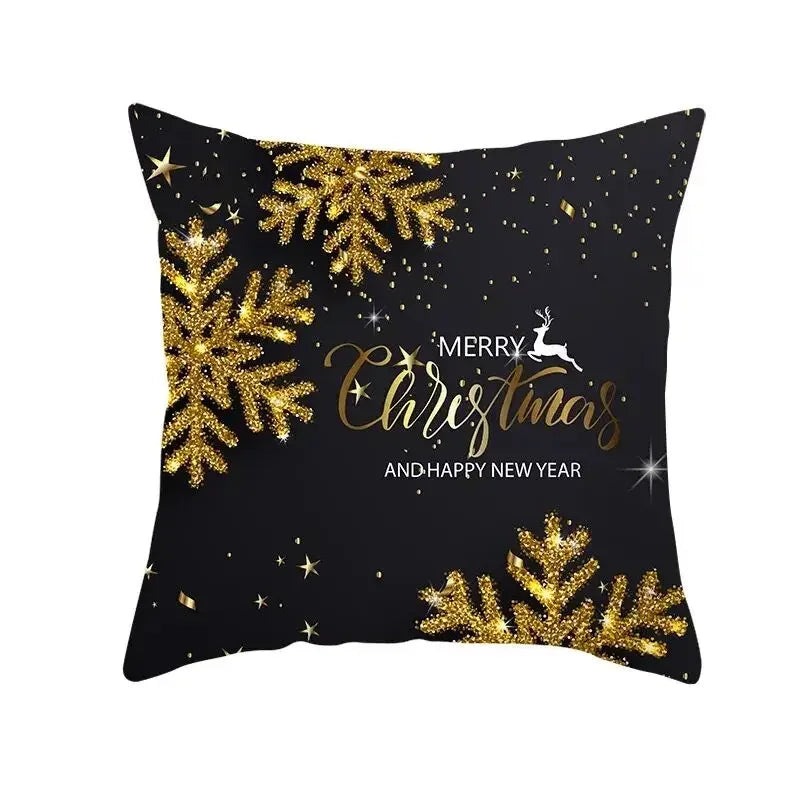 Christmas Cushion Covers Set – Elegant Christmas Decoration for Sofa and Living Room, Festive Cushion Covers 45x45 cm, High-Quality Cotton