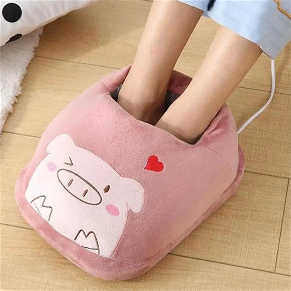 Electric Heating Pad with Bear Design – Washable, Soft Heating Cushion for Hands and Feet, Perfect for Home and Office