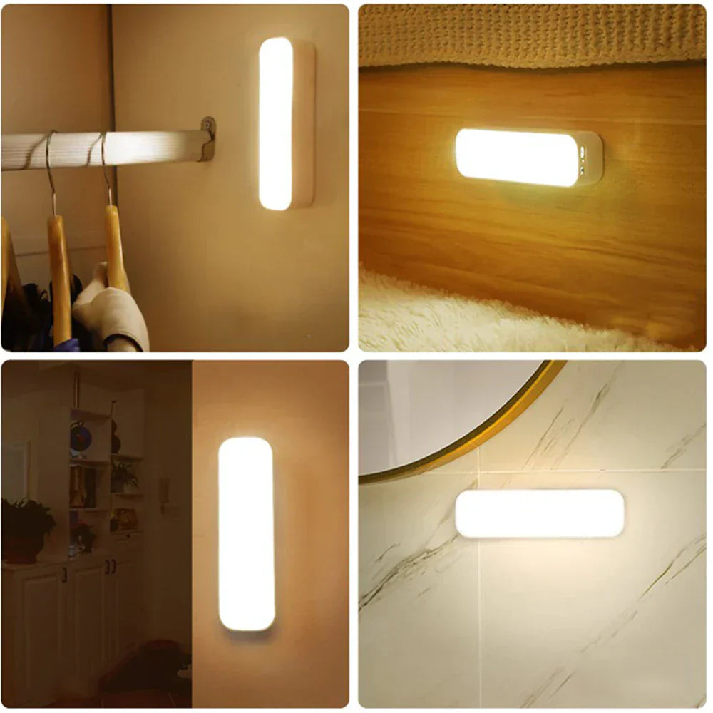 LED USB Rechargeable Wireless Motion Sensor Wall Light - Energy Saving, Indoor & Outdoor, Easy Installation